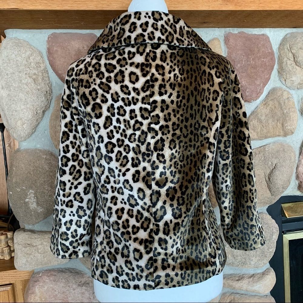 Rafaella Leopard Print Button-Front Jacket in Beige, Black and Brown - Picture 8 of 12